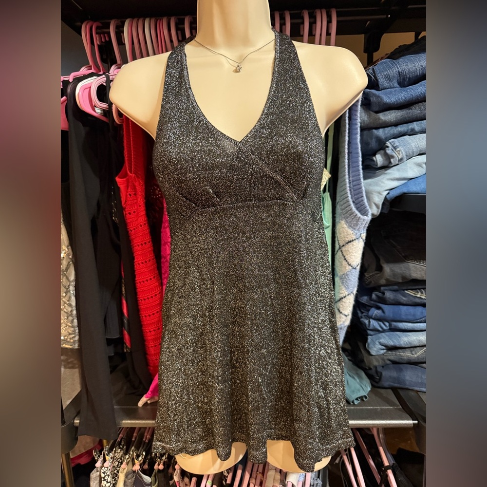 Y2K Sparkly Halter Neck Top